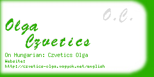olga czvetics business card